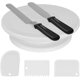 thumbnail image 1 of Plato giratorio para pasteles con 2 espátulas para glaseado y 3 glaseado más suaves, soporte giratorio para pasteles, suministros para pasteles blancos para hornear, 11 pulgadas Namotu WMZL-756, 1 of 7