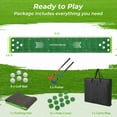 thumbnail image 3 of Gymax Golf Game Set 11 FT Putting Green Mat w/ 2 Adjustable Putters 6 Balls, 3 of 10