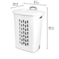 thumbnail image 3 of Sterilite Ultra™ Wheeled Hamper Plastic, White, 3 of 7