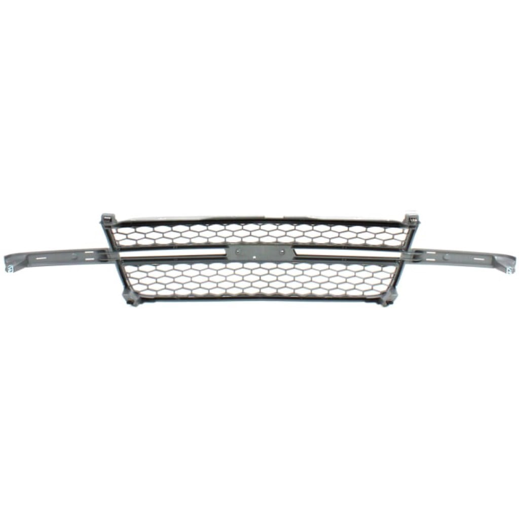 For Chevy Silverado 3500 Classic Grille Assembly 2007 | Honeycomb | Plastic | Chrome Shell / Painted Gray | w/o Center Bar | HD Model | GM1200546 | 12335956