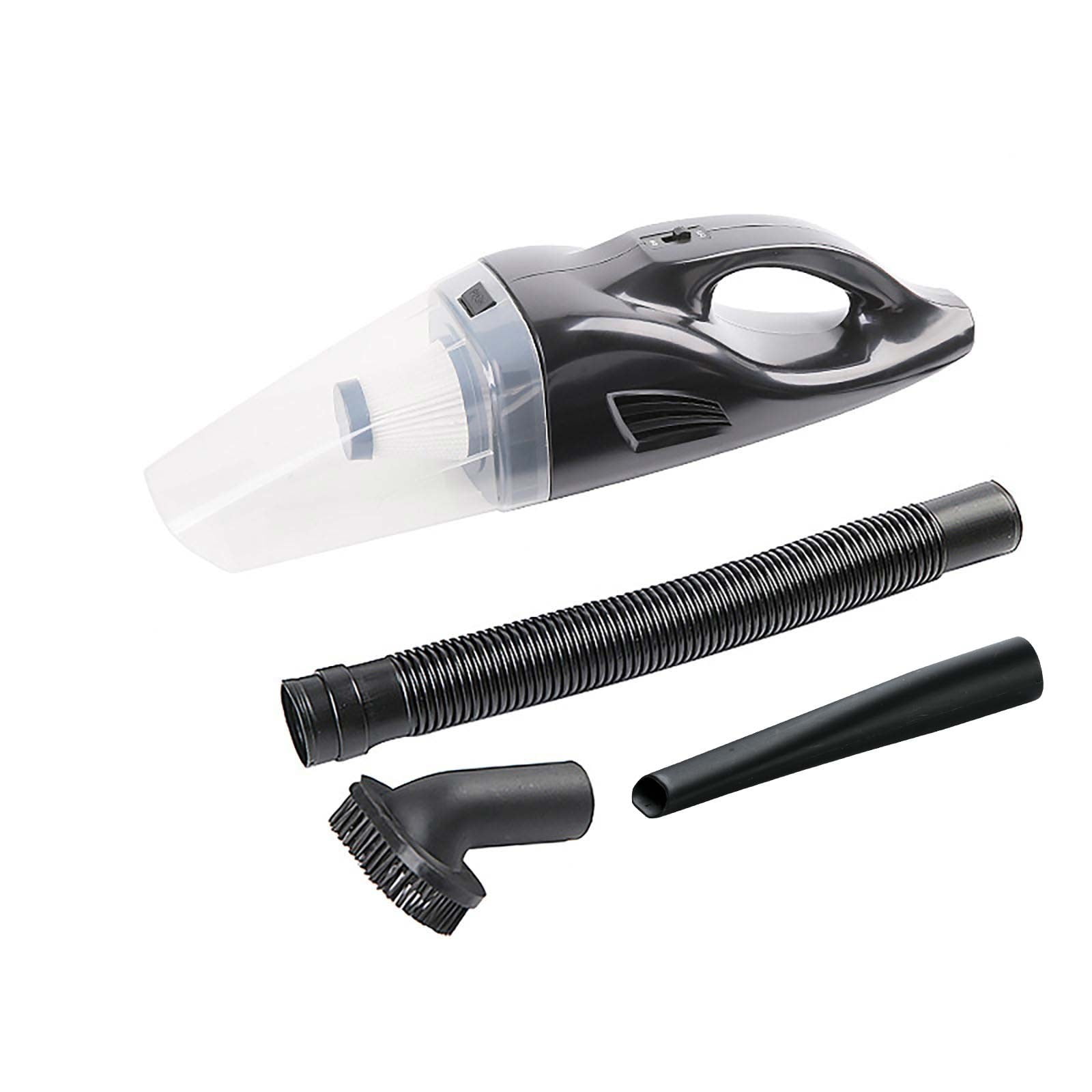 120W 12V Car Vacuum Cleaner with Brush & Hose - High Power Wet/Dry Handheld for Vehicle & Household Use()