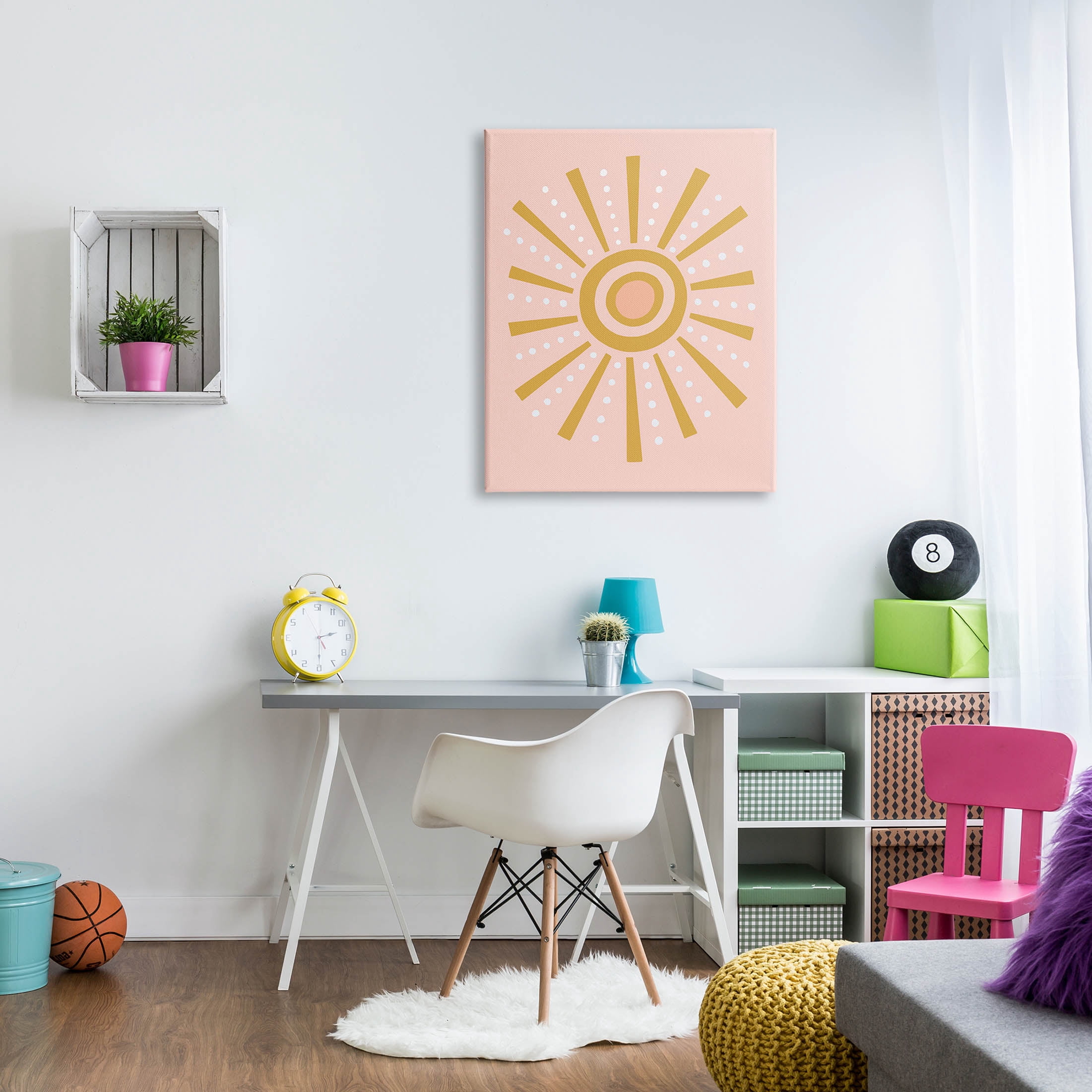 Stupell Industries Whimsical Sun Rays Pattern Graphic Art Gallery Wrapped Canvas Print Wall Art, Design by Nina Seven