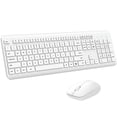 thumbnail image 1 of Combo de teclado y ratón inalámbricos EDJO de tamaño completo, blanco, 1 of 8