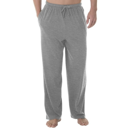 Cotton Spandex Knit Pants - Fruit of the Loom Men's Cotton Jersey Elastic Waist Lounge Pant