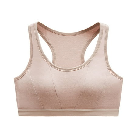 PMVFHDE Sports Bras For Women 3 Pack Women s Comfortable Sexy Beautiful Back Wrapped Chest Thin Without Steel Rings Bra Beige L