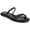 Black, variant on Journee Womens Brisa Multi Strap Slip On Flat Sandals