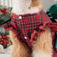 thumbnail image 5 of Dalrosia Plaid Christmas Dog Dress with Big Bowtie Classic Puppy Clothes Holiday New Year Dog Outfit Pet Costume for Small Dogs Cat Apparel, 5 of 7