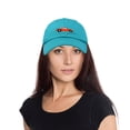 thumbnail image 3 of DALIX Race Car Hats Dad Hat Baseball Cap Embroidered Custom Cotton Caps in Teal, 3 of 7