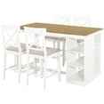 thumbnail image 4 of Harper & Bright Designs 5 Piece Rubber Wood Farmhouse Counter Height Dining Table with Chair, 4 of 16