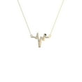 thumbnail image 2 of aaXia 14K Yellow Gold 1/8ct. TDW Diamond Heartbeat Necklace, 2 of 4