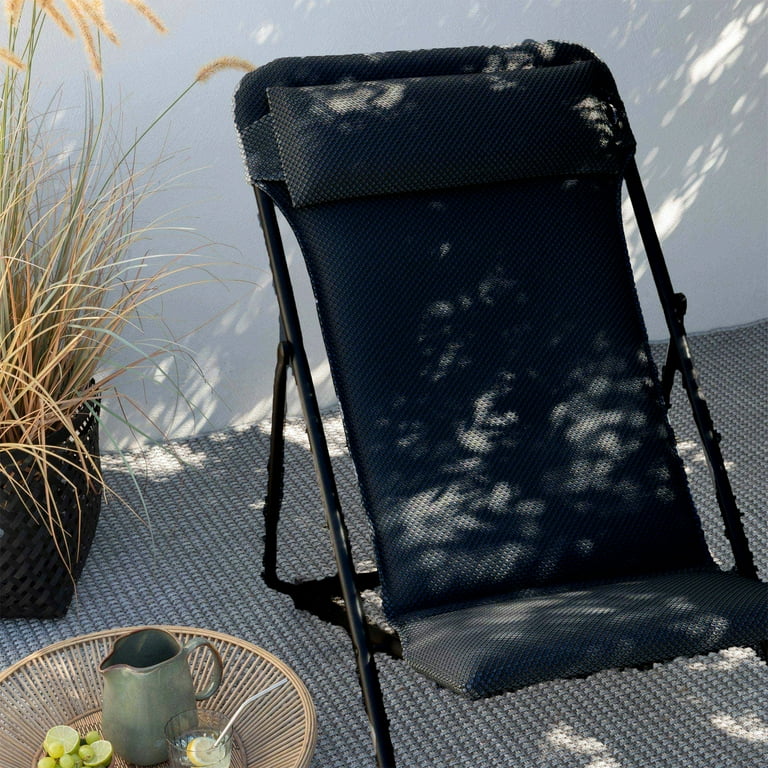 Lafuma Maxi Transat Plus Padded Compact Foldable Sling Chair, Dark Gray -  Walmart.com