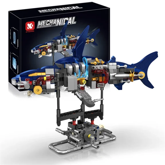 Remocguys Semi-Mechanical Sea Hammerhead Shark Building Sets Compatible with Lego Animal for Adults 631PCS