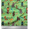 thumbnail image 1 of Soimoi Polyester Crepe Fabric Floral,Ball & Animals Cartoon Printed Fabric 1 Yard 42 Inch Wide, 1 of 1