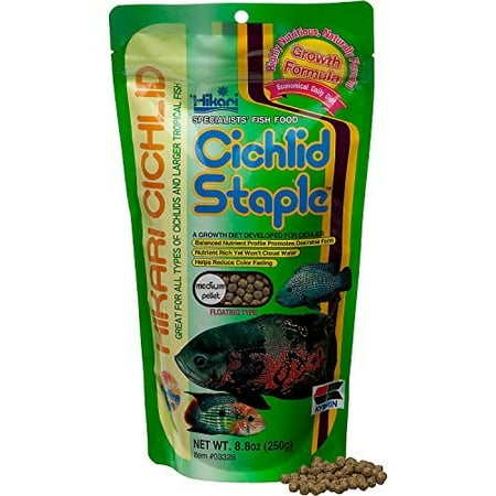 - Hikari Cichlid Staple Medium Pellet Fish Food, 8.8 Oz