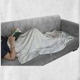 thumbnail image 6 of Bridal Soft Flannel Fleece Throw Blanket, Fairytale Ending of a Love Story Princess Sketchy Bride with Flowers Image, Cozy Plush for Indoor and Outdoor Use, 50" x 70", Black and White, by Ambesonne, 6 of 6