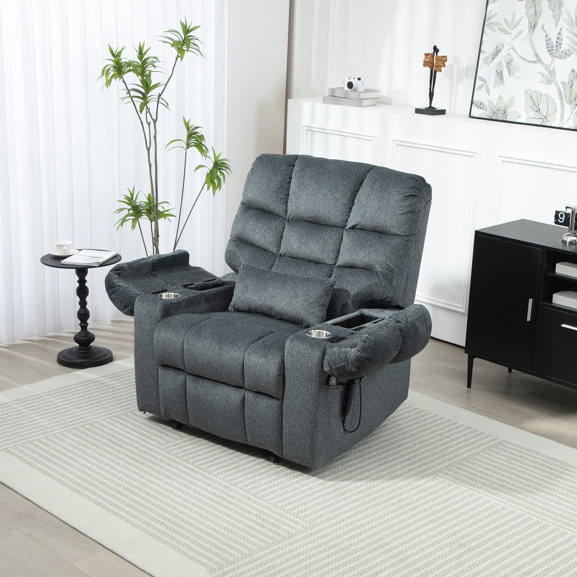 Triple Motor Zero Gravity Recliner Chair for Elderly with Power Lift, Heat and Massage