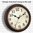 thumbnail image 3 of Wall Clock, 9 Inch Silent Non Ticking Classic Battery Operated Clocks, Decorative for Living Room, Bedrooms, Bathroom, Kitchen Office (Bronze), 3 of 4