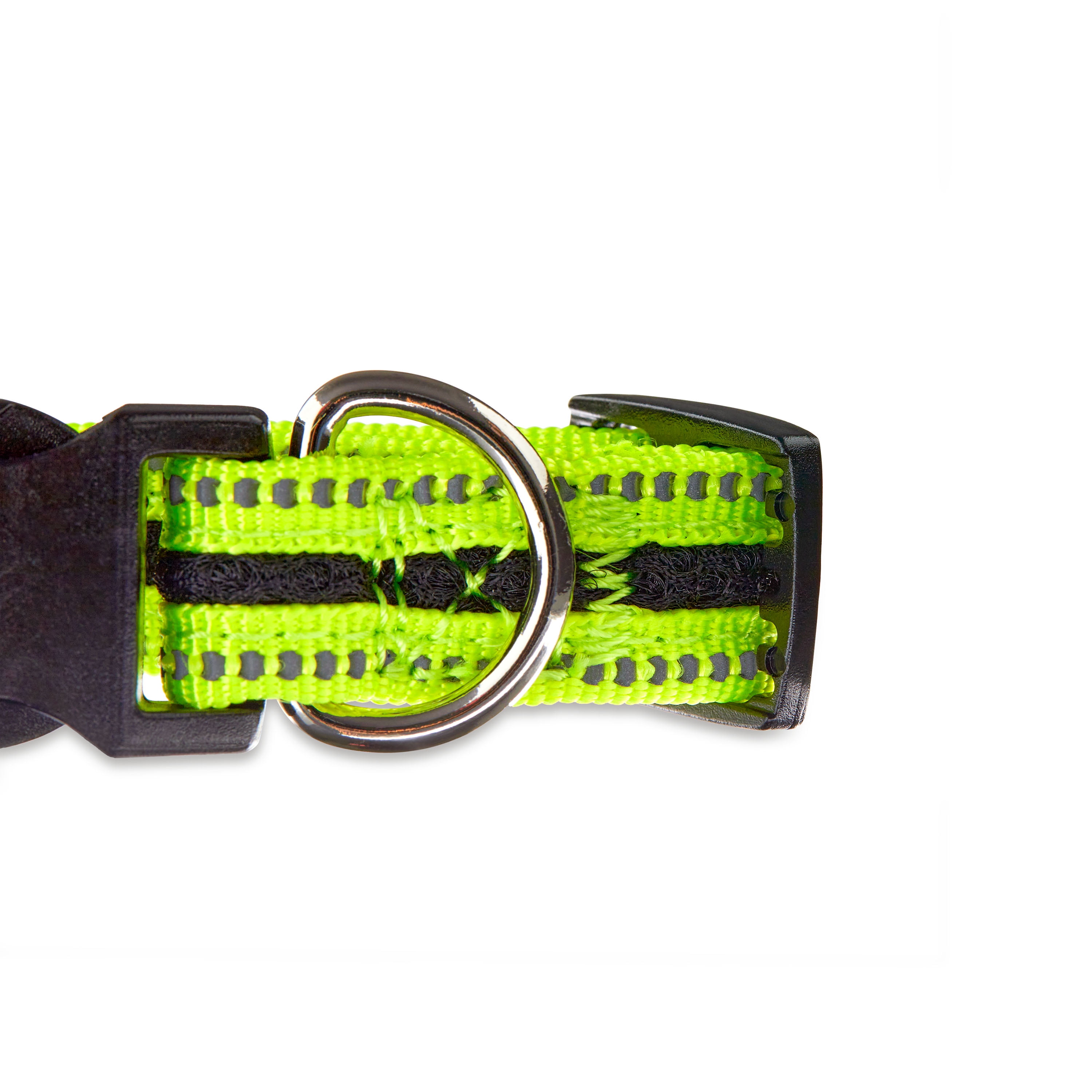 Vibrant Life Reflective Adjustable Dog Collar, Neon Yellow & Black, Small