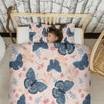 thumbnail image 3 of Flower and Butterfly Duvet Cover and Pillowcase Set for Single Bedding, Bedroom Accessories for Kids Teens, 3 of 5