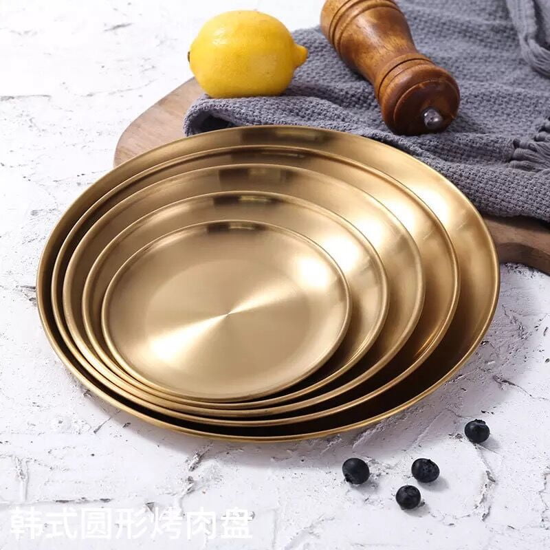 Metal dining plates deals