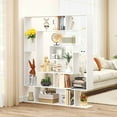 thumbnail image 4 of Costway 7-Tier Bookshelf Geometric Bookcase with 2 Anti-Tipping Kits Rustic Brown, 4 of 10