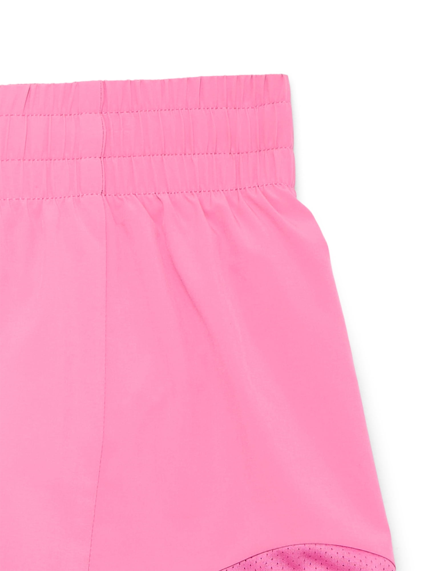 Athletic Works Girls Active Running Shorts, 2-Pack, Sizes 4-18 & Plus