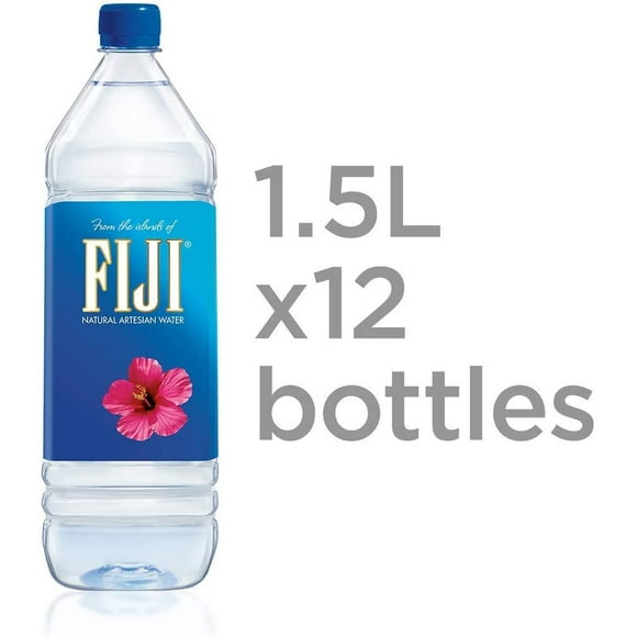 FIJI Natural Artesian Water, 50.7 Ounce Bottle, Pack of 12