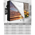 thumbnail image 7 of Outdoor TV Cover 40 to 43 Inch Weatherproof, Funny Summer Waterproof TV Screen Protector for Outside Decor with Zipper and Pocket 40"L x 25"H , Wood Grain Sunglasses Sunflower Gold Taupe, 7 of 7