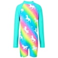 thumbnail image 6 of Usaibhir Girls One Piece Swimsuits Rash Guard for Girl Long Sleeve Bathing Suits with Front Zipper Sun Protection Swimwear 4-10 Years, 6 of 8