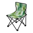 thumbnail image 2 of 600D Oxford Camping Chair Portable Foldable Chair Supports 220 lbs for Picnic, Fishing, Backpacking Green Tie-dye Flowers, 2 of 8