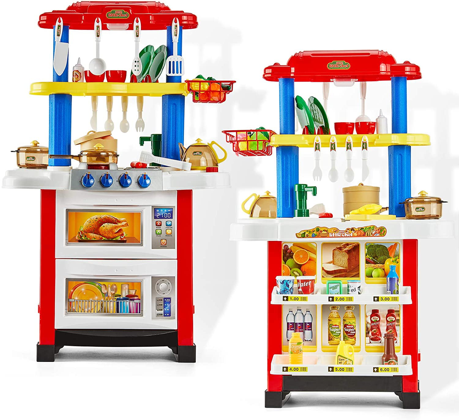 Play Kitchen Set for Kids Double Sided Kids Kitchen Set and ...