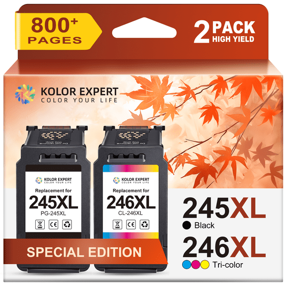 245XL Ink cartridge Compatible for canon ink 245 and 246 for Canon PIXMA MG2525 Printer (Black, Tri-Color)