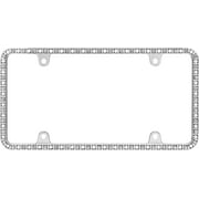 Cruiser Accessories 18250 Pearlesque License Plate Frame, Chrome/Clear