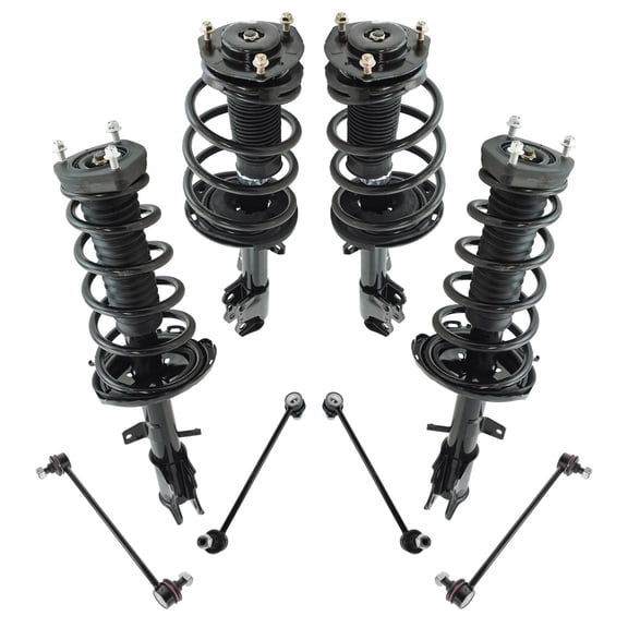 TRQ 8pc Suspension Kit Complete Strut & Spring Assemblies w/ Sway Bar End Links SCA67192 Fits select: 2008 TOYOTA HIGHLANDER MEDIUM, 2009-2010 TOYOTA HIGHLANDER