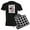With Checker Pant, variant on CafePress - Courage Pajamas - Men's Dark Loose Fit Cotton Pajama Set