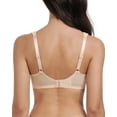 thumbnail image 2 of Exerin Women's Floral Lace Demi Low Cut Lightly Padded Underwire Balconette Bra(36C,Beige), 2 of 7