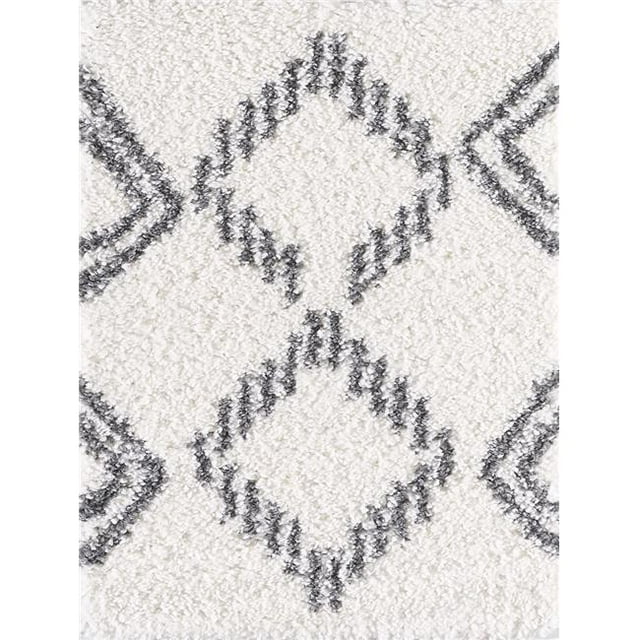 Central Oriental 8653.247.09 2 ft. 2 in. x 3 ft. Geometric Polypropylene Adigalas Rectangle Area Rug, White & Grey