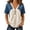 45White294, variant on WERYOUNG Women's T Shirts Casual Button Front Short Sleeve Tee Patchwork Loose Fit Knit T Shirts For Everyday Wear Soft Tops S