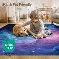 thumbnail image 4 of ODIKA 9'x12' Washable Area Rug Non-Slip, Chair-Friendly Large Galaxy Nebula Swirling Cosmic Meteorite Motif Planetary for Dining Room, Basement, Office, 4 of 7