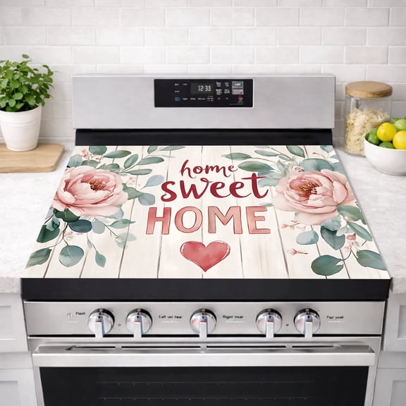 AOHMPT Stove Top Cover 28x20 inch, Heat Resistant Non-Slip Anti-Scratch Stove Cover for Electric & Glass Top Stoves, Diatomaceous Earth Home Kitchen Decor