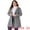 Grey, variant on DARING DIVA Women's Plus Size Single Breasted Detachable Hooded Overcoat 3X Grey