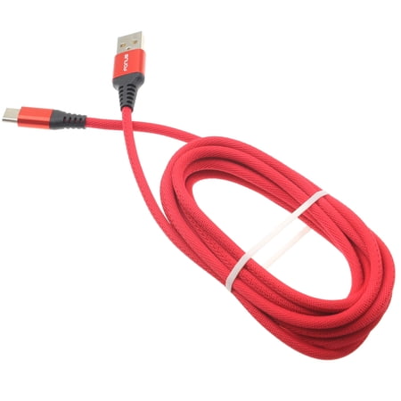 Type-C Red 10ft USB-C Cable for OnePlus Nord N200 5G Phone - Charger Cord Power Wire Long Braided Fast Charge J1A price history on PriceWatchPro