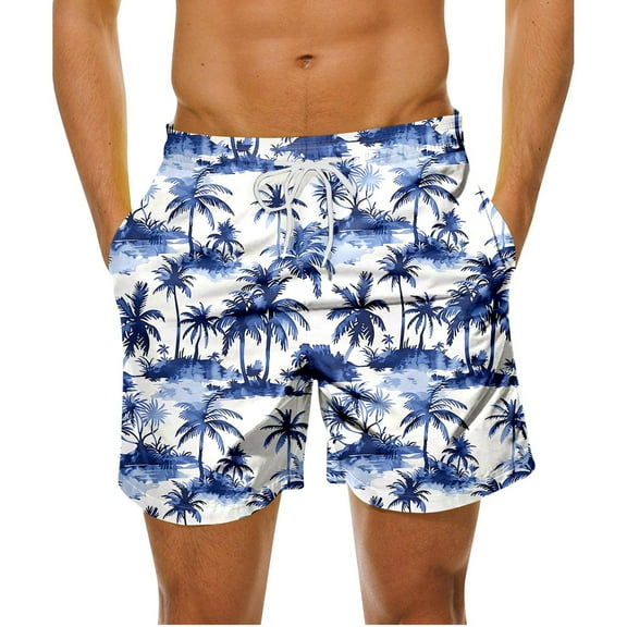 WAVSUF Summer Drawstring Short Pants Mens Elasticity Shorts Fashionable Casual Tight White Size S