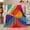Color Pinwheel, variant on Rainbow Geometric Diamond, Bold Abstract Style for Color Lovers, Bright Spectrum Stripe Motif and Pride Gift, Cozy Flannel Blanket for Bedroom and Dorm Room, Home Decor