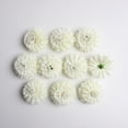 thumbnail image 3 of Flores artificiales, 10 cabezas de flores de seda, ramo de flores de crisantemo Crema, 3 of 9