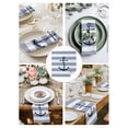thumbnail image 4 of Blue White Striped Cloth Napkins Washable Set of 8,Navy Blue Beach Nautical Anchor Ocean Coastal Reusable Dinner Table Napkins Cloth Bulk for Weddings Kitchen Restaurants Hotel Parties 20 x 20 Inch, 4 of 9