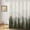 Forest1 Autumn Yellow, variant on Black Cloth Linen Shower Curtain, Cool Nature National Parks Scenery Linen Shower Curtain Set for Men, Misty Foggy Smokey Forest Tree Bathtub Woodland Landscape Art Decor, 72x72