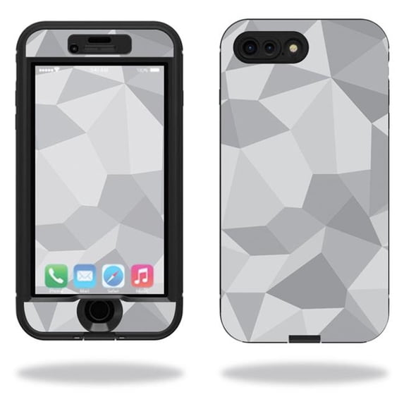MightySkins LIFIP7PLNUD-Gray Polygon Skin for Lifeproof Nuud iPhone 7 Plus Sticker Wrap Cover Sticker - Gray Polygon