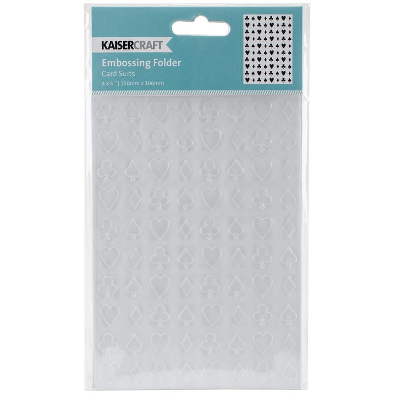 Kaisercraft Embossing Folder 4"x6"card Suits