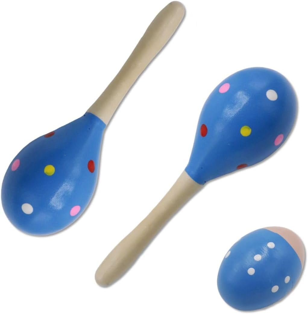 Set Da 12 Maracas In Legno Per Bambini – Sonagli Shaker Musicali Colorati – Ideali Per Feste E Scuola